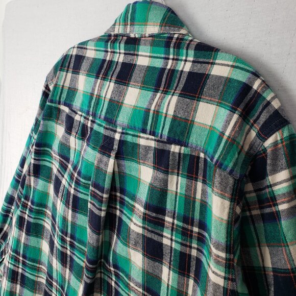 Signature 8 Plaid Flannel Shirt Button-Up size M/L Relaxed Cotton Soft - Picture 11 of 11